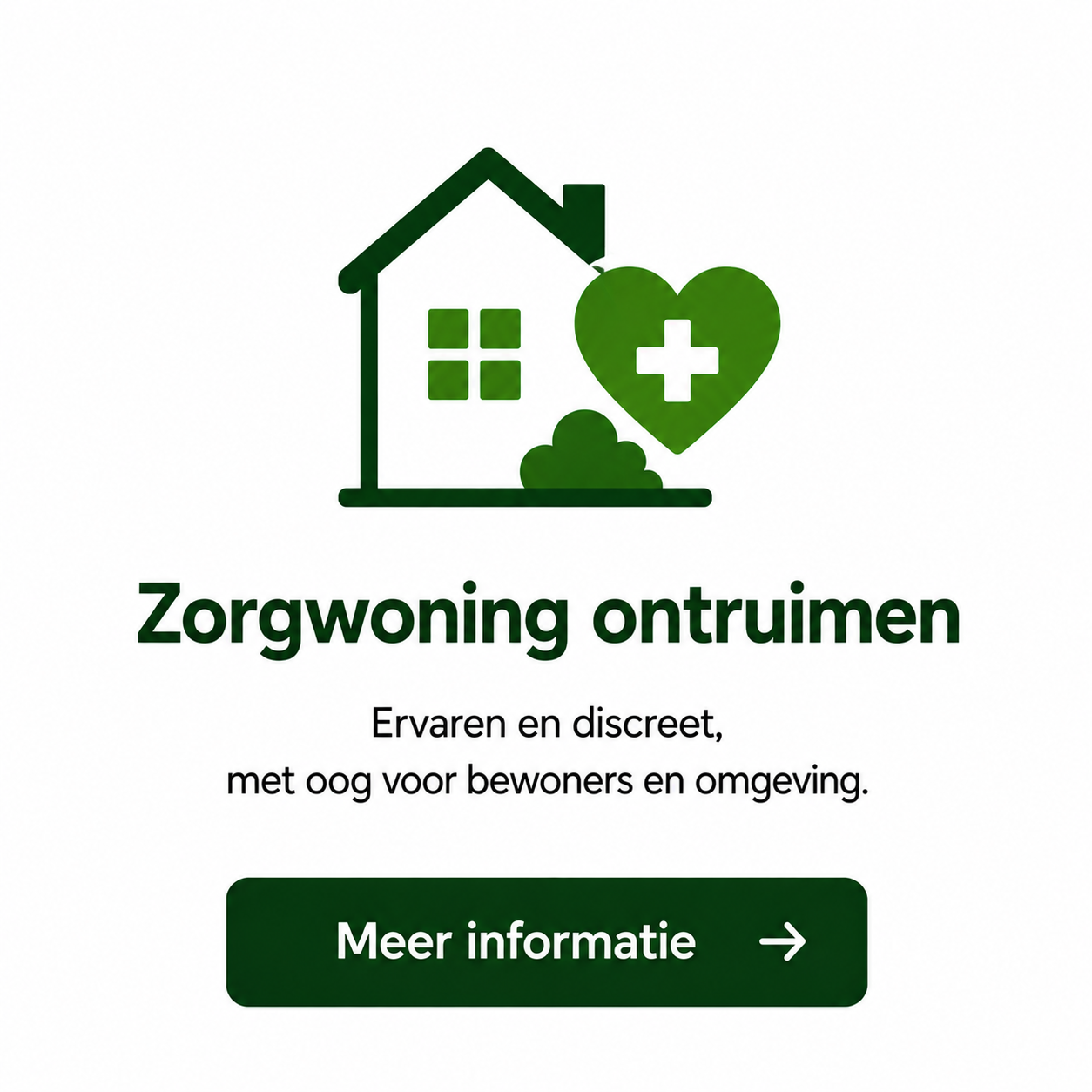 Professionele ontruiming van een zorgwoning door Net & Leeg Ontruiming