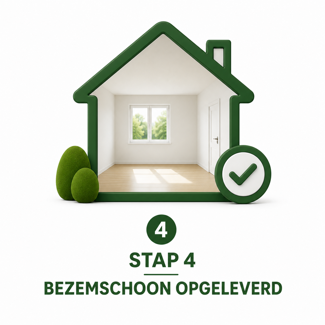 Woning bezemschoon opgeleverd na professionele woningontruiming