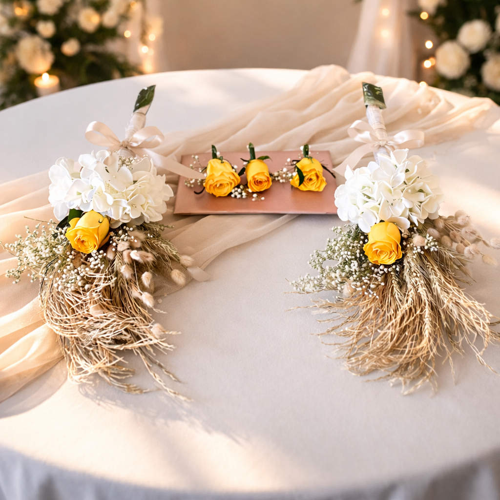 Golden promise wedding set