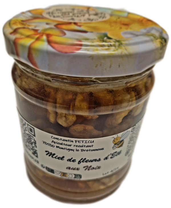Miel de fleurs d'été aux noix