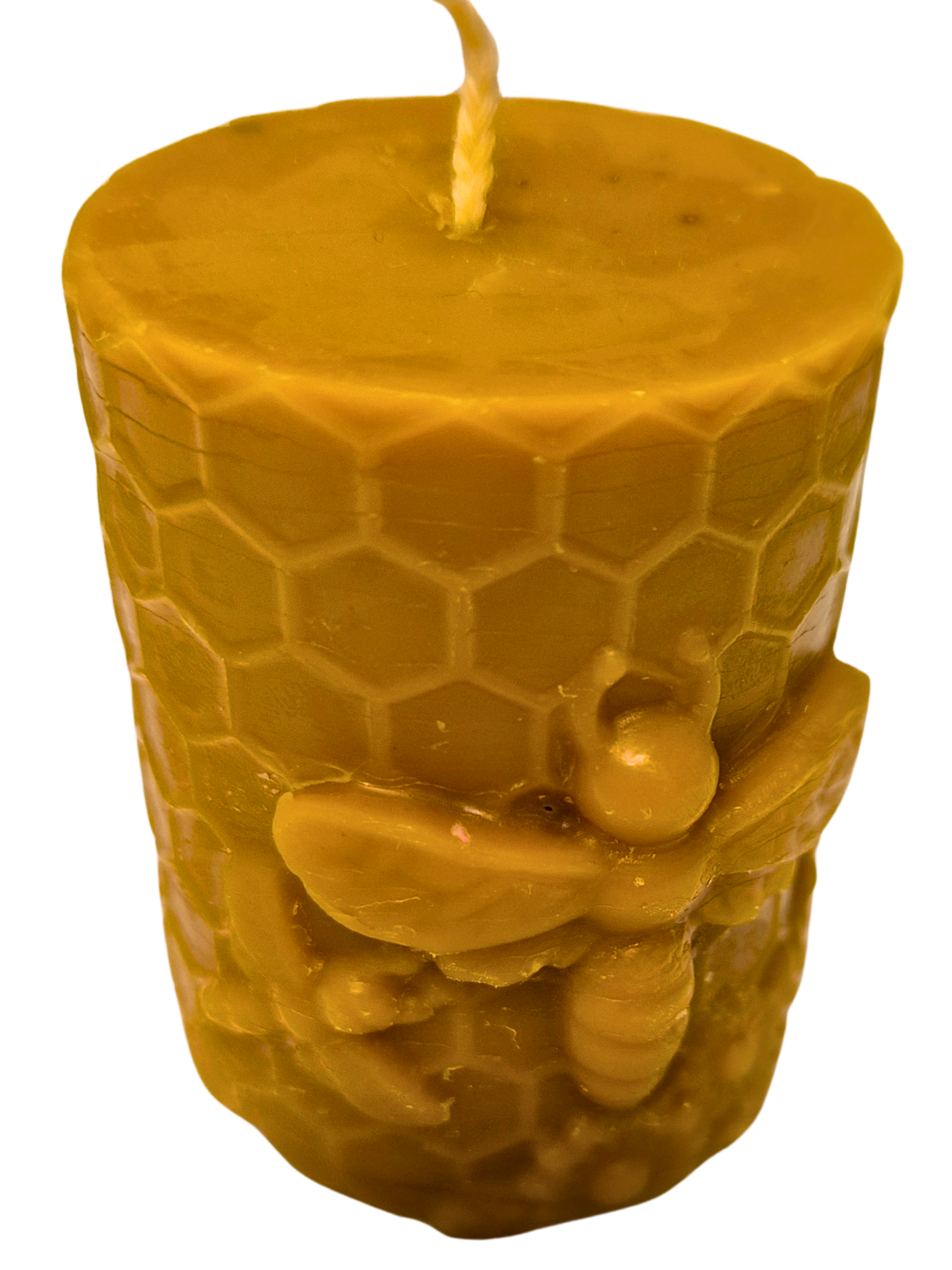 Bougie en cire d'abeille déco abeille
