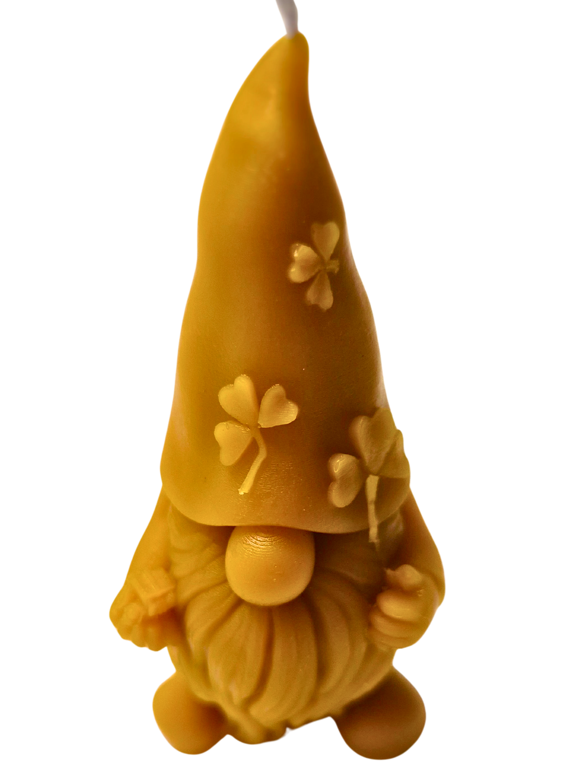 Bougie en cire d'abeille figurine nain farceur