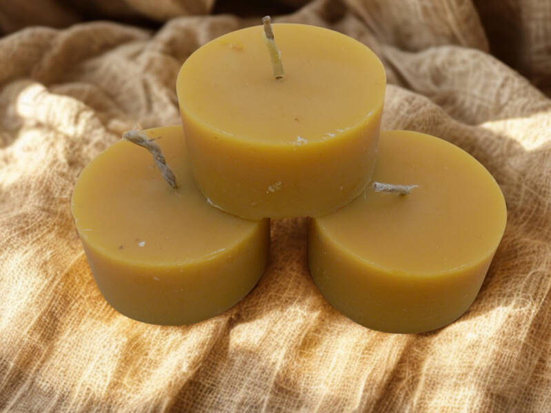 Bougie en cire d'abeille petite dimension