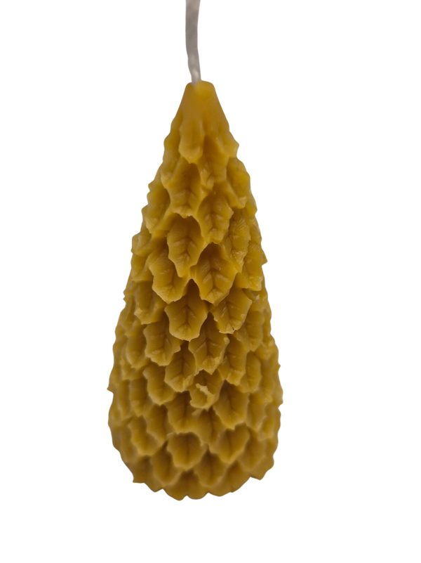 Bougie en cire d'abeille sapin_3