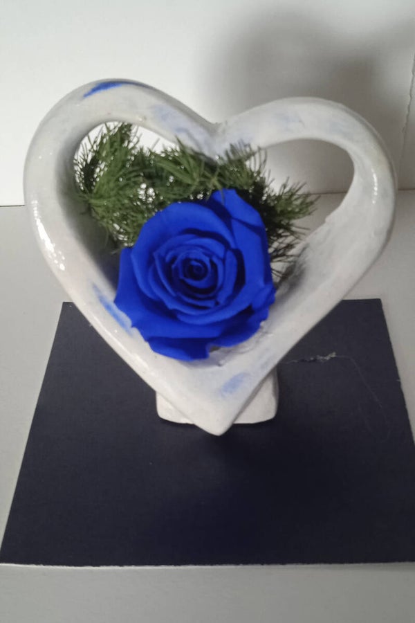 Cuore in Polvere di Ceramica Bucato più Rosa Stabilizzata