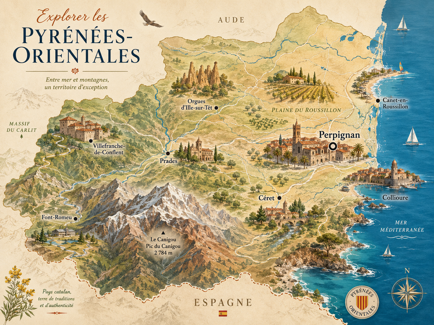 Carte Pyrénées-Orientales