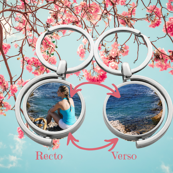 Porte-clé personnalisé avec photo recto verso – Gardez vos souvenirs toujours avec vous ❤️double face à personnaliser !