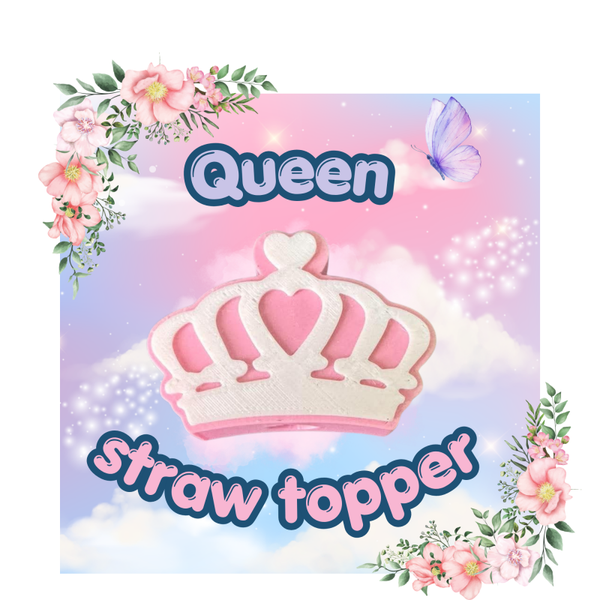 queen crown 8.5mm straw topper