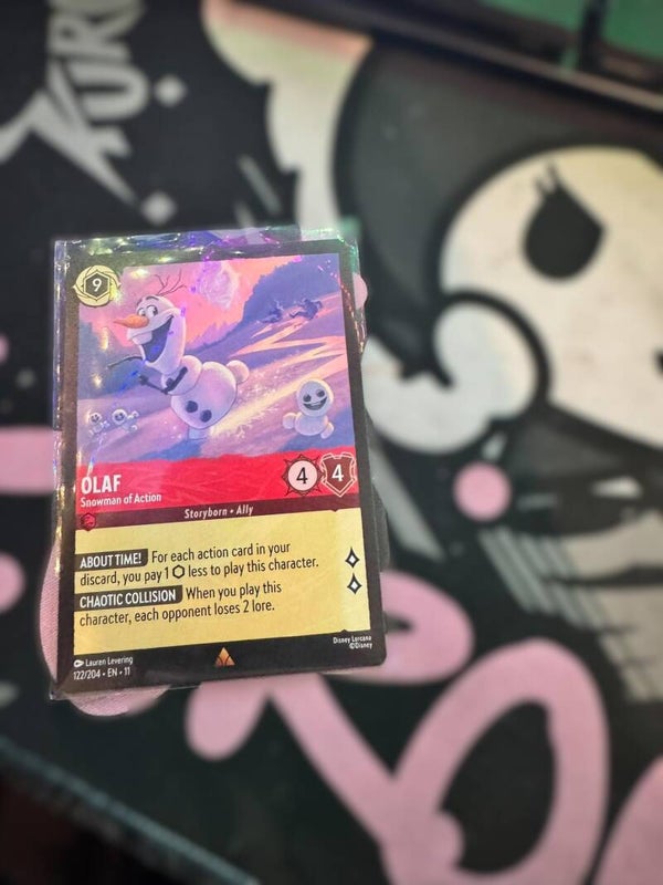 olaf ( snowman of action) red  rare