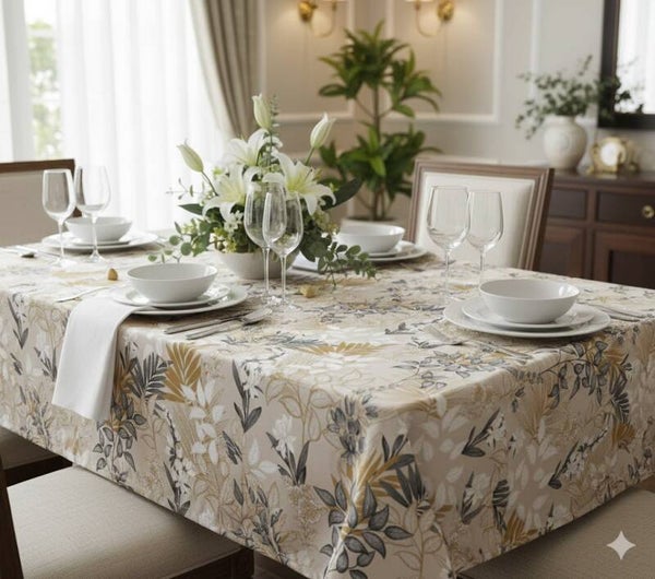 toile cireè au mètre motif Paola beige