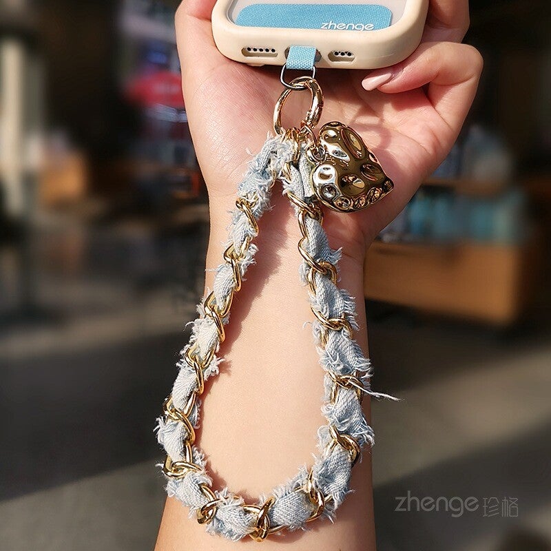 Phone cord denim