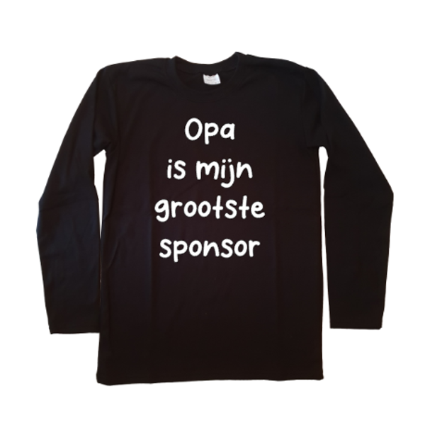 Opa is mijn grootste sponsor