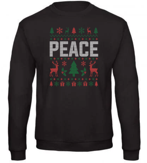 Peace wit/kleur trui