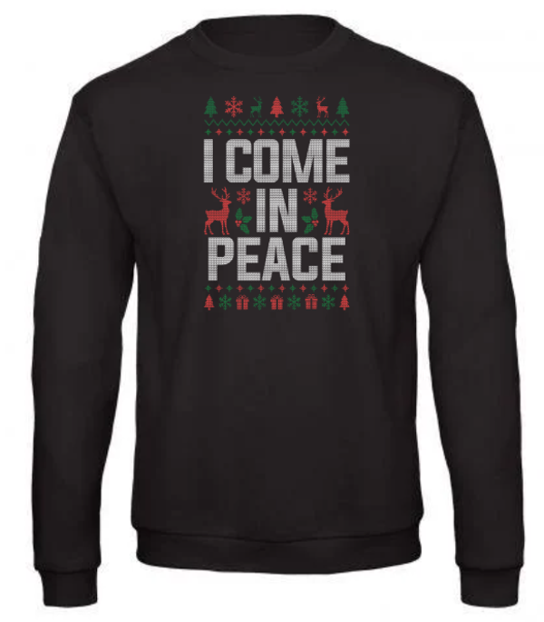 I come in peace Wit/kleur trui