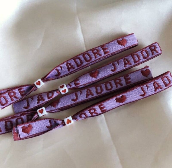 bracelet j’adore purple red