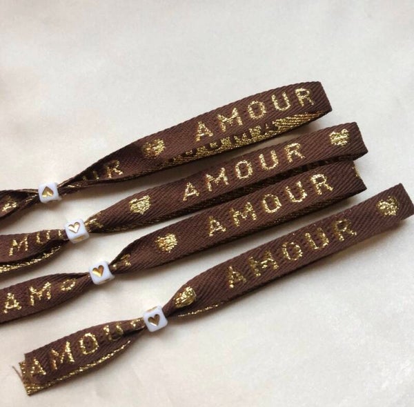 bracelet amour brown gold