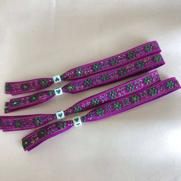 bracelet flowers purple