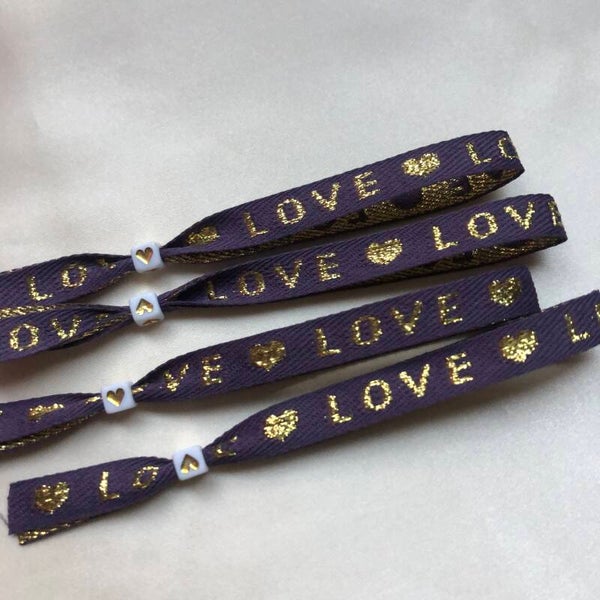bracelet love purple gold