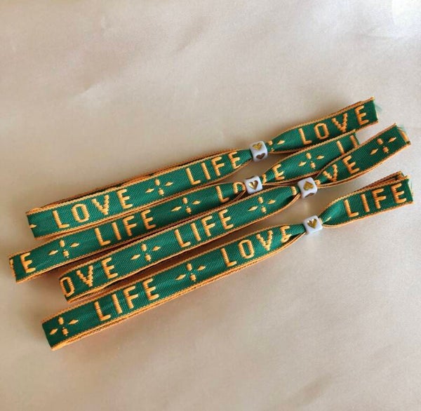 bracelet love life green orange