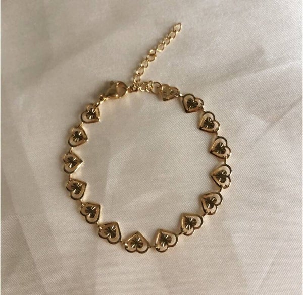 bracelet hearts gold
