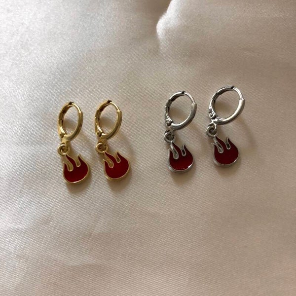 earrings flames