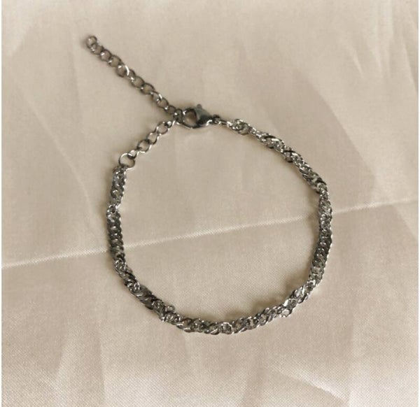 bracelet twisted silver