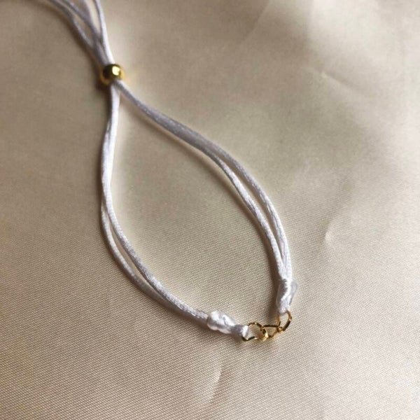 bracelet satin 3 hearts