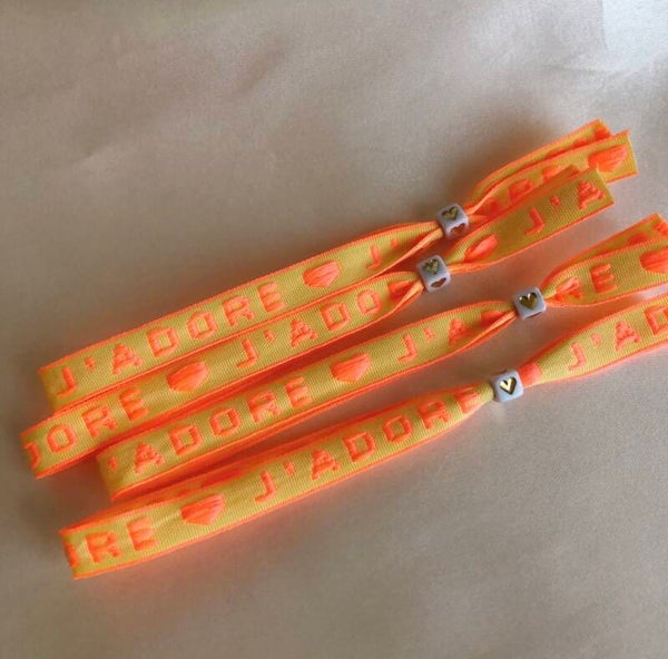 bracelet j'adore yellow orange
