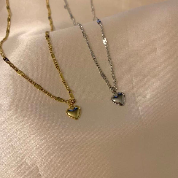 necklace small chains heart