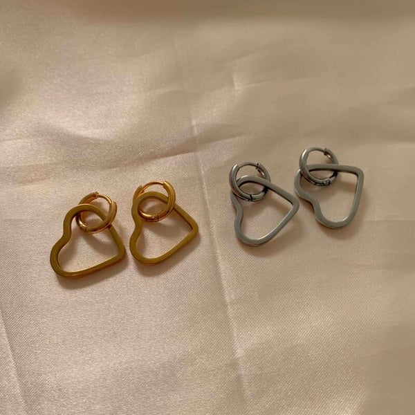 earrings open hearts