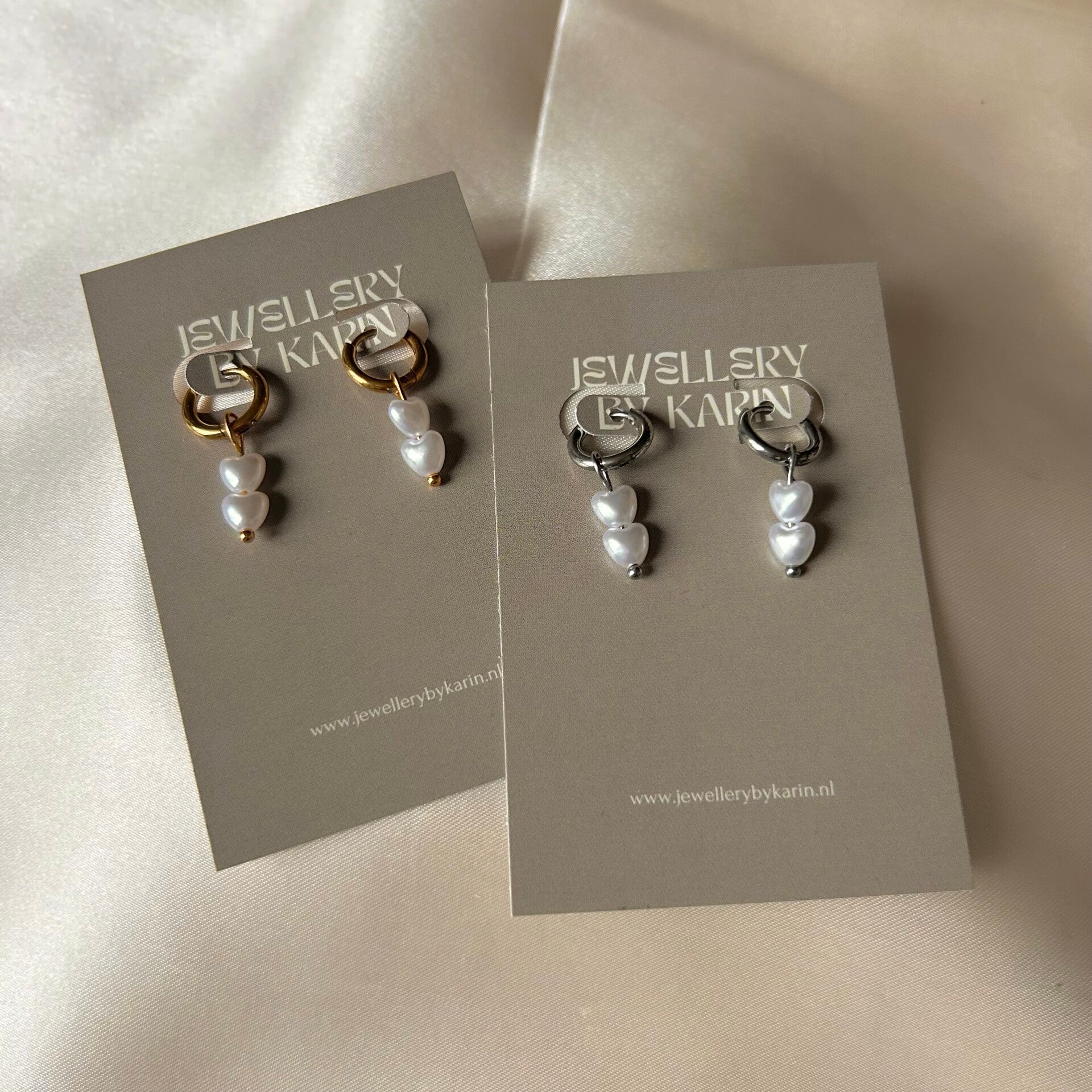 earrings double hearts