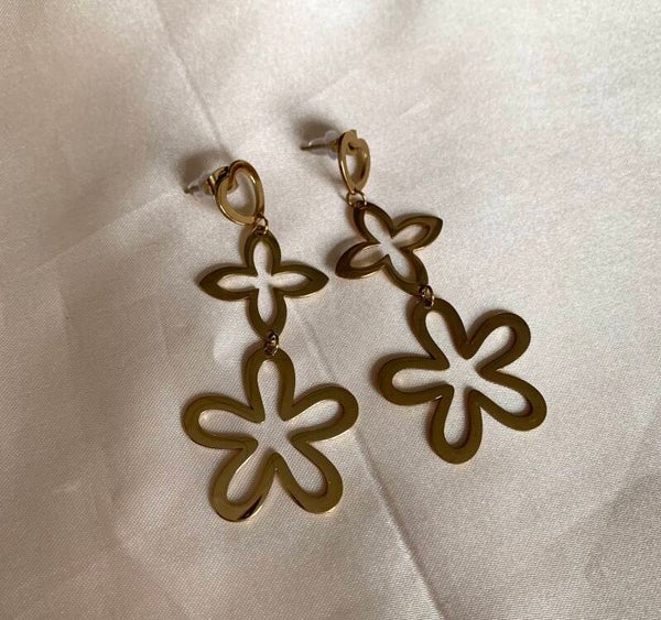 earrings hearts & flowers