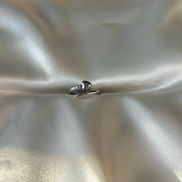 ring heart arrow silver