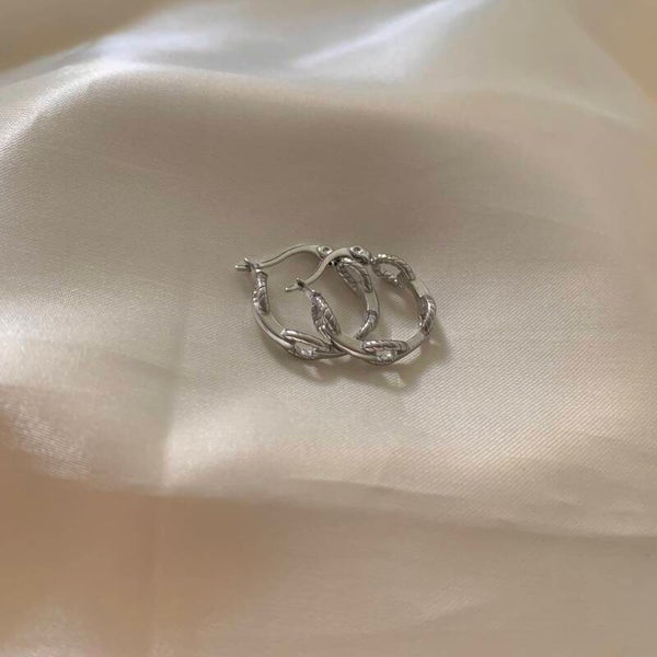 earrings hoops chains silver