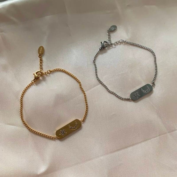 bracelet moon & star