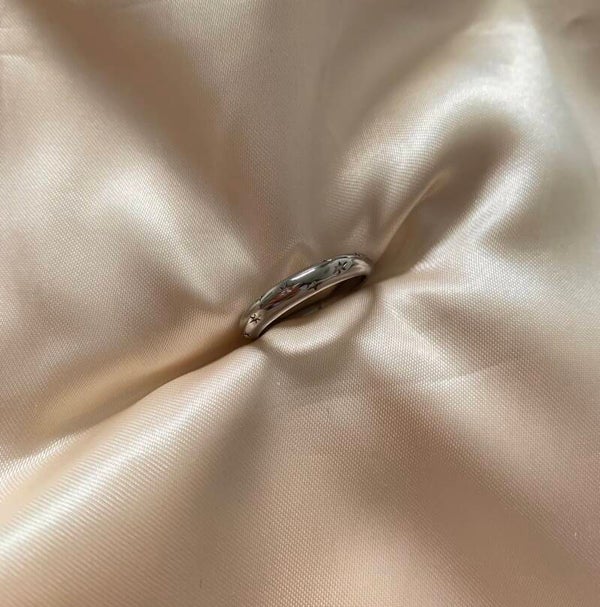 ring starry night silver