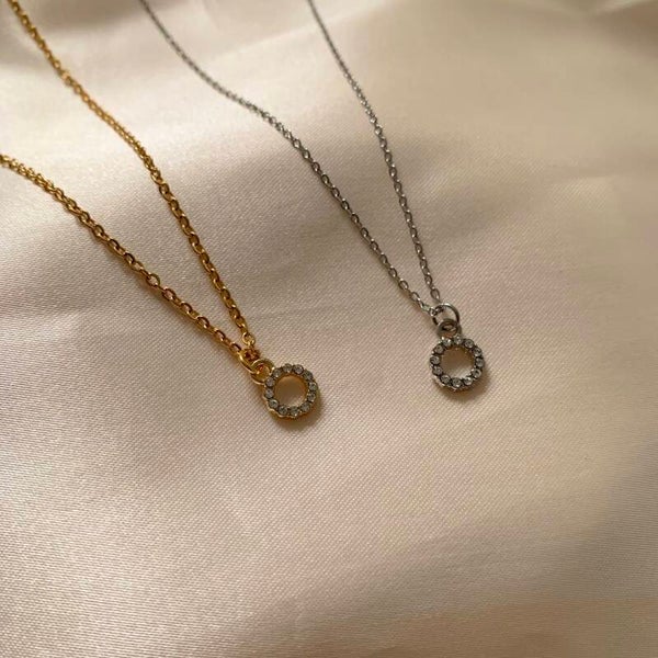 necklace diamond circle