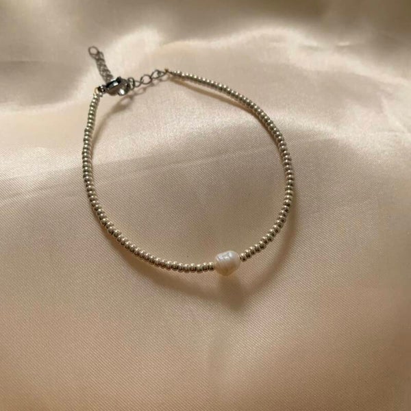 bracelet silver pearl