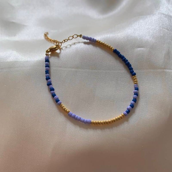 bracelet gold & blue