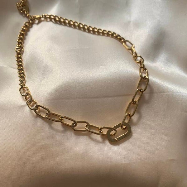 necklace chunky chain gold