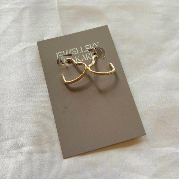 earrings small heart hoops