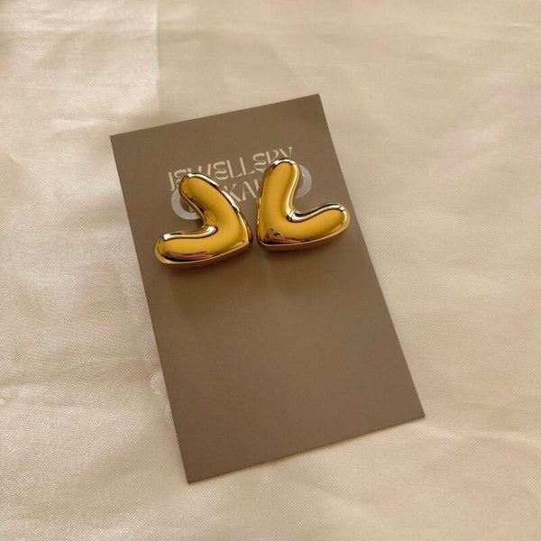 earrings hearts filled gold