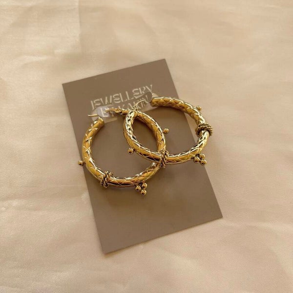 earrings boho hoops gold