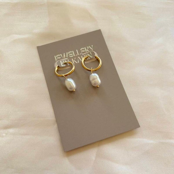 earrings big pearls