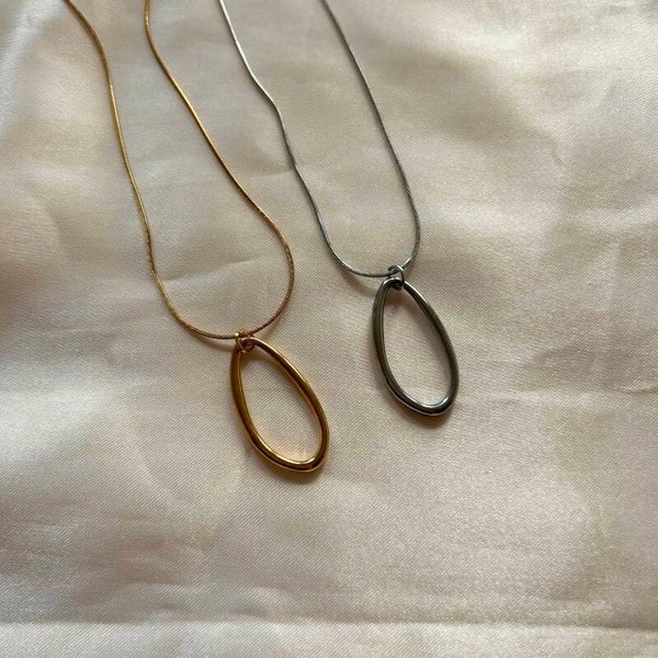 necklace oval charm