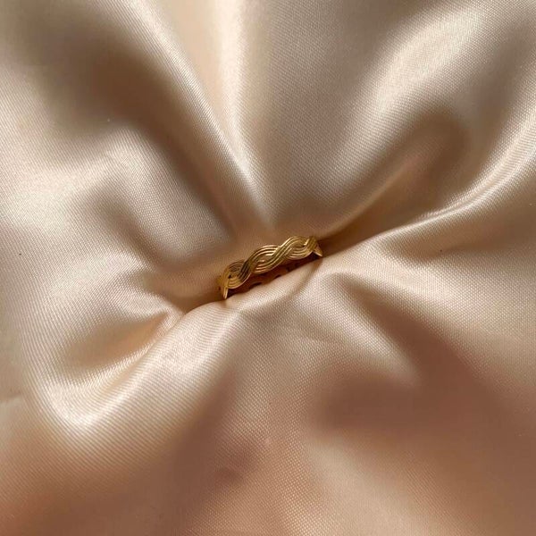 ring braided gold