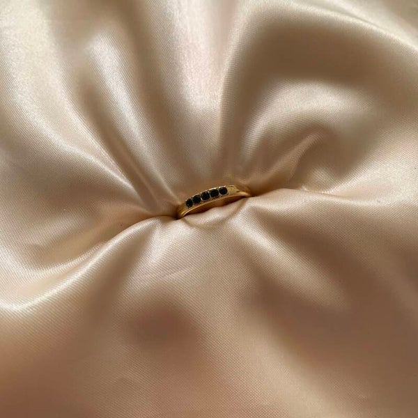 ring stones green gold