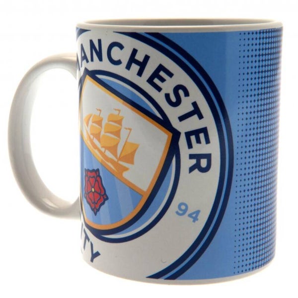 Manchester City FC Halftone Mug Official Merchandise