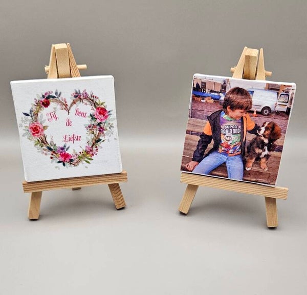 Mini canvas op ezel