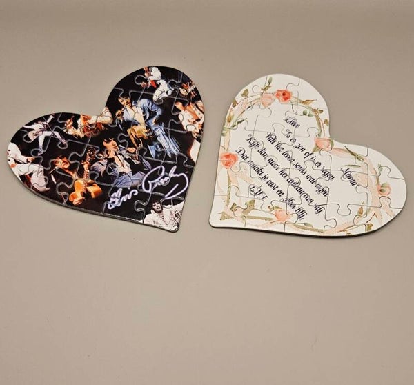 Mini hart puzzel